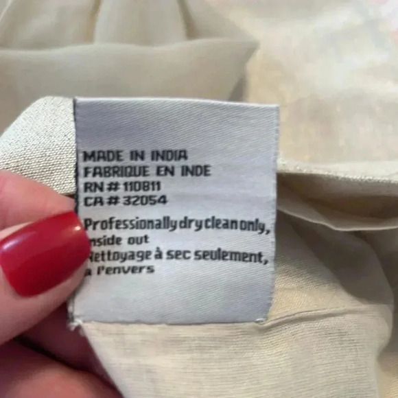 Anthropologie Yoana Baraschi Draped Sash Linen Blend Skirt Size 8 Gold Shimmer - Picture 14 of 15